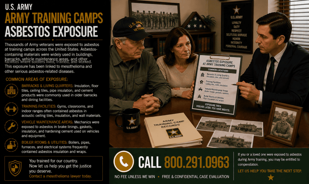 Army Training Camps Asbestos Exposure Lawsuit Mesothelioma