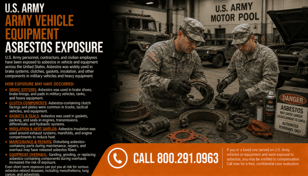 Army Vehicle Equipment Asbestos Exposure Mesothelioma Lawsuit