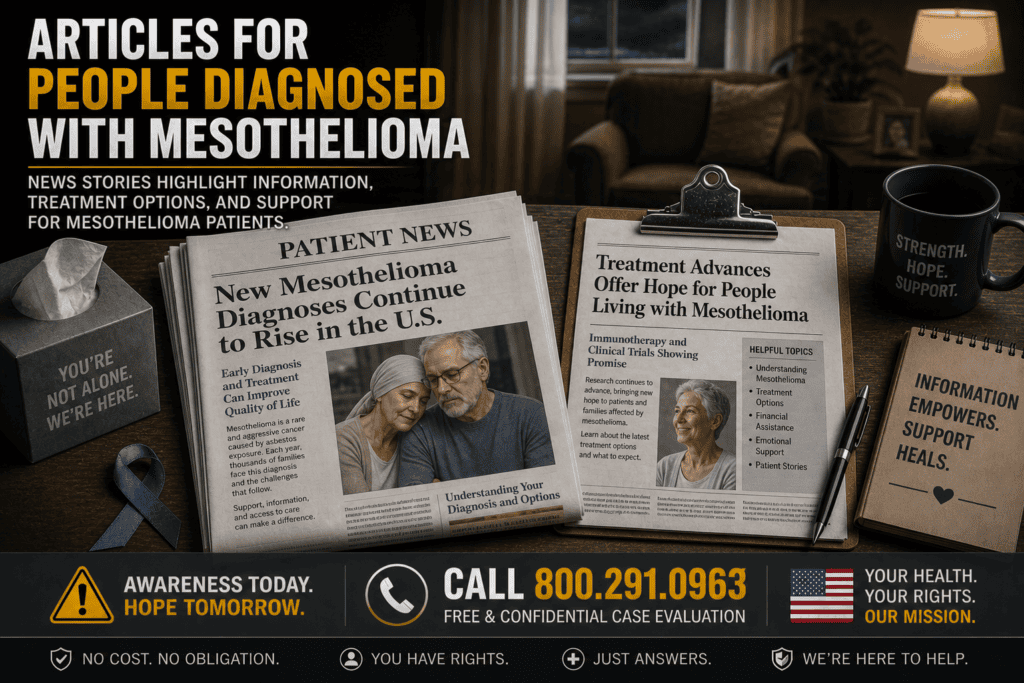 Articles For People Diagnosed with Mesothelioma - Mesothelioma Lawsuit