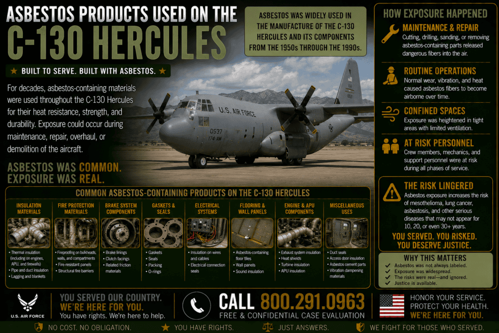 Asbestos Products Used on the C-130 Hercules Mesothelioma Lawsuit