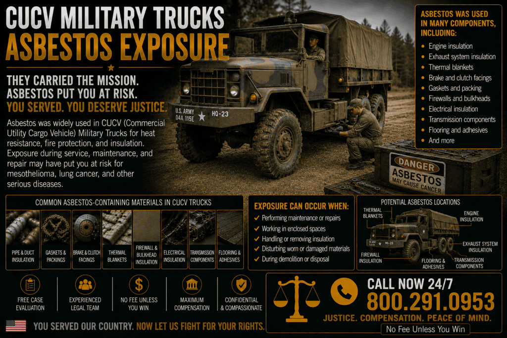 CUCV Military Support & Logistics Units Asbestos Exposure Lawsuit