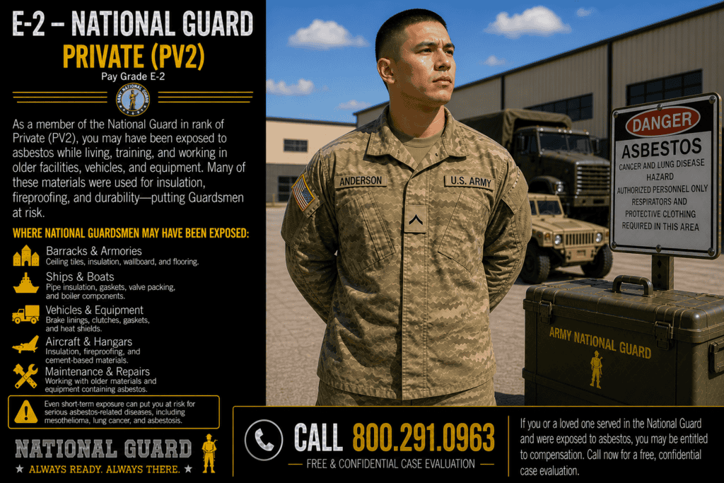 E-2 National Guard Asbestos Exposure Mesothelioma Lawsuit