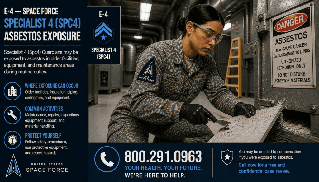 E-4 – Space Force Specialist 4 (Spc4) Asbestos Exposure Mesothelioma Lawsuit
