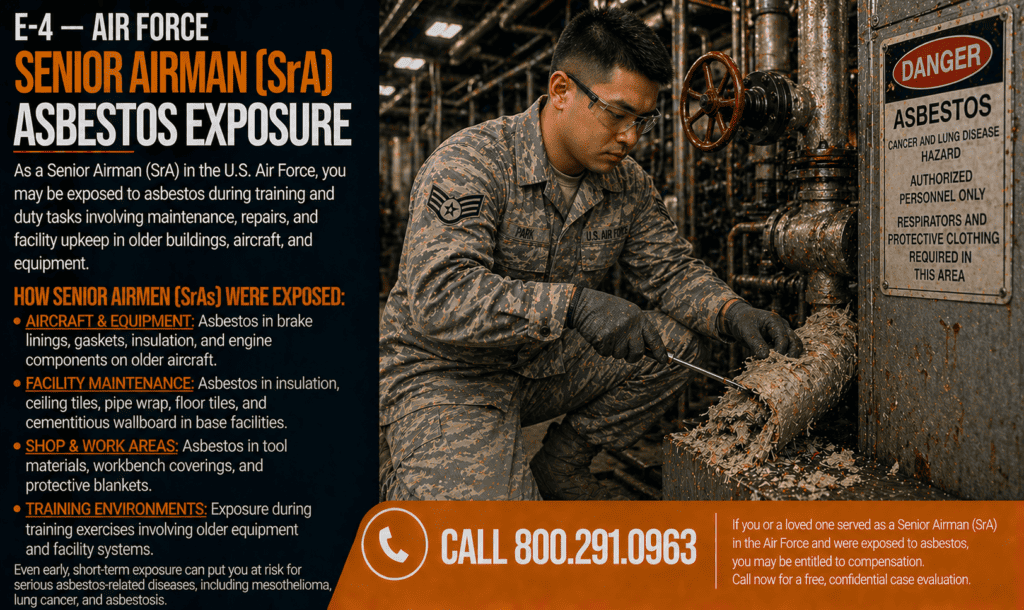 E-4 — Air Force Senior Airman (SrA) Asbestos Exposure Mesothelioma Lawsuit