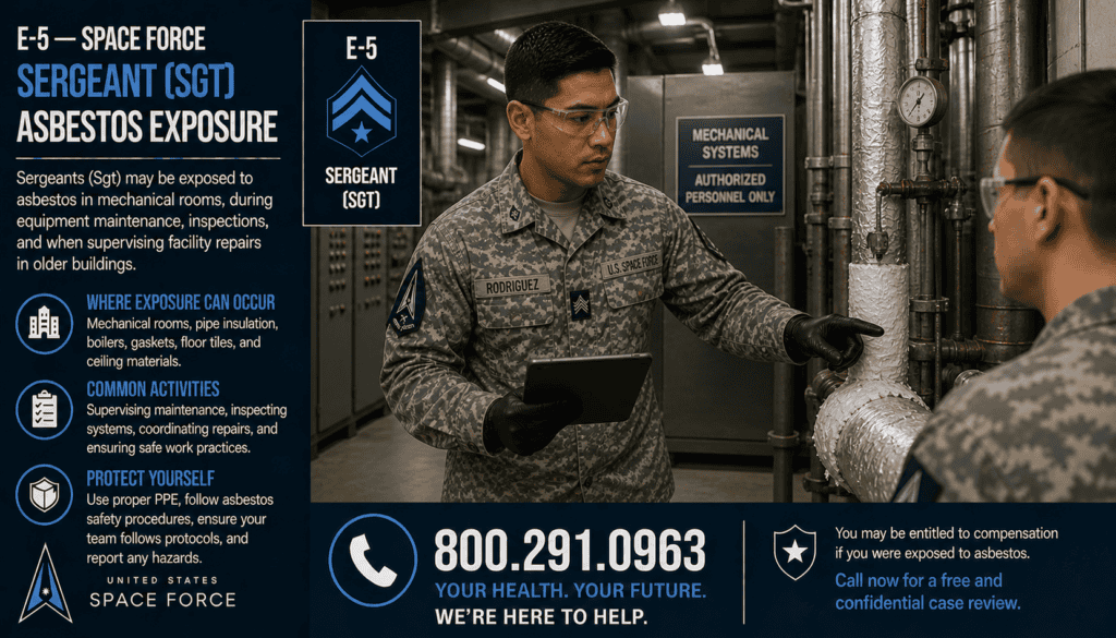 E-5 – Space Force Sergeant (Sgt) Asbestos Exposure Mesothelioma Lawsuit