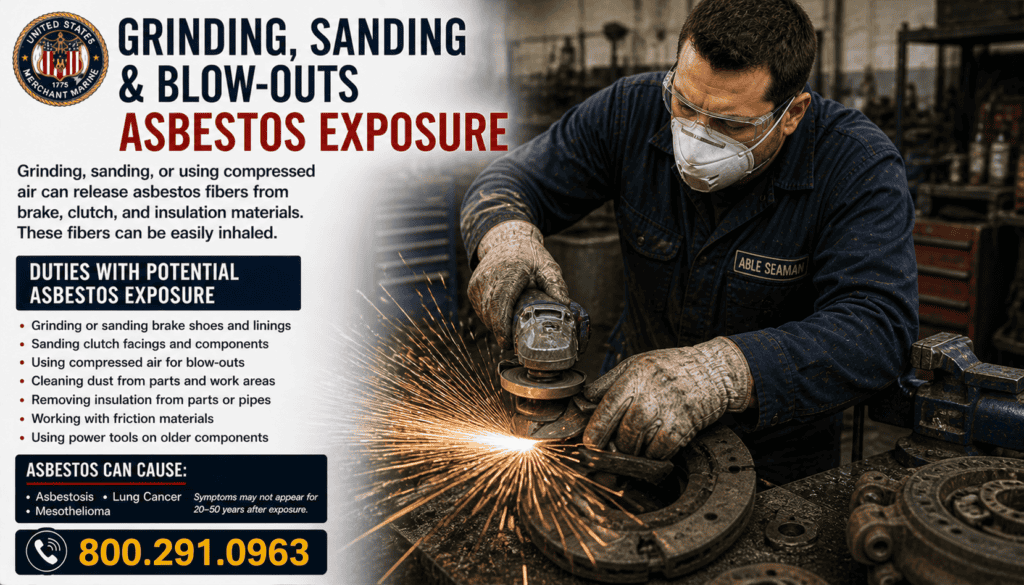 Grinding, Sanding & Blow-Outs Asbestos Exposure Mesothelioma Lawsuit