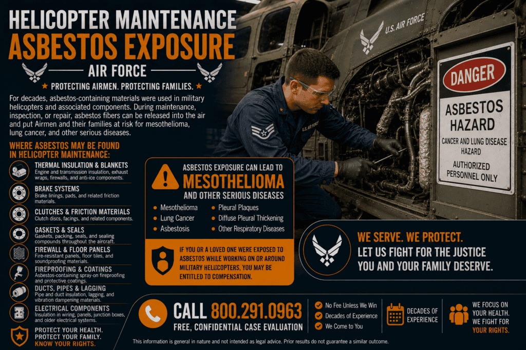 Helicopter Maintenance Asbestos Exposure – Air Force Mesothelioma Lawsuit Claim
