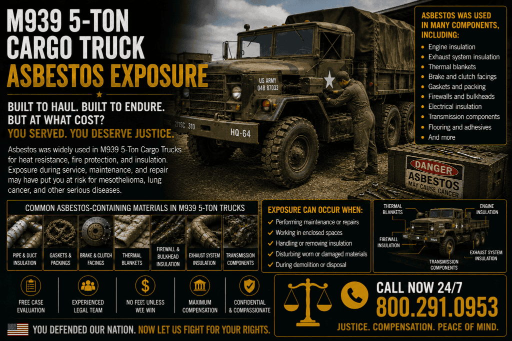 M939 5-Ton Cargo Truck Asbestos Exposure Lawsuit Claim