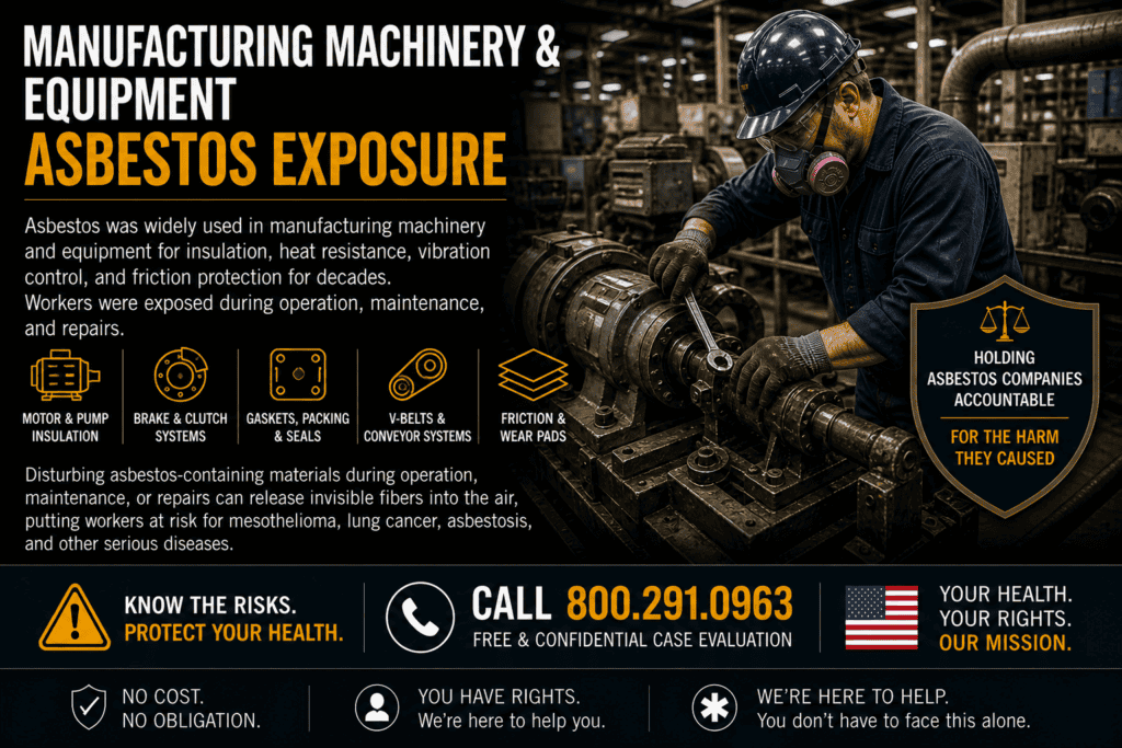 Manufacturing Machinery & Equipment Asbestos Exposure Mesothelioma Lawsuit