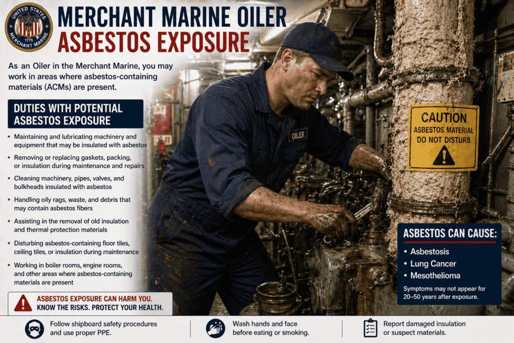 Merchant Marine Oiler Asbestos Exposure Mesothelioma Lawsuit