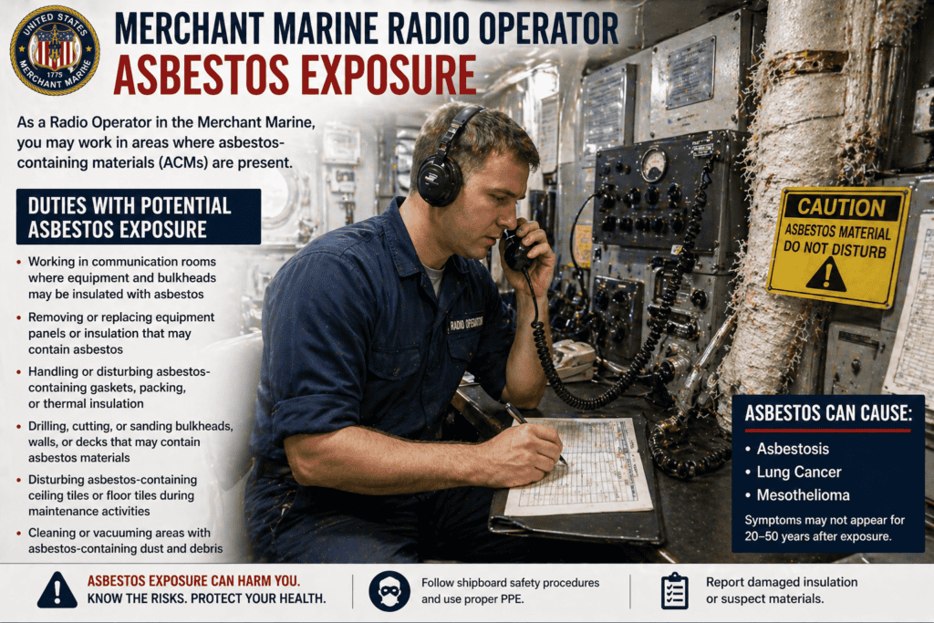 Merchant Marine Radio Operator Asbestos Exposure Mesothelioma Lawsuit