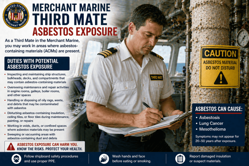 Merchant Marine Third Mate Asbestos Exposure Mesothelioma Lawsuit