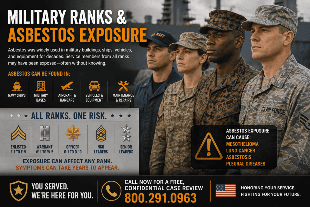 Military Ranks and Asbestos Exposure Mesothelioma Lawsuit