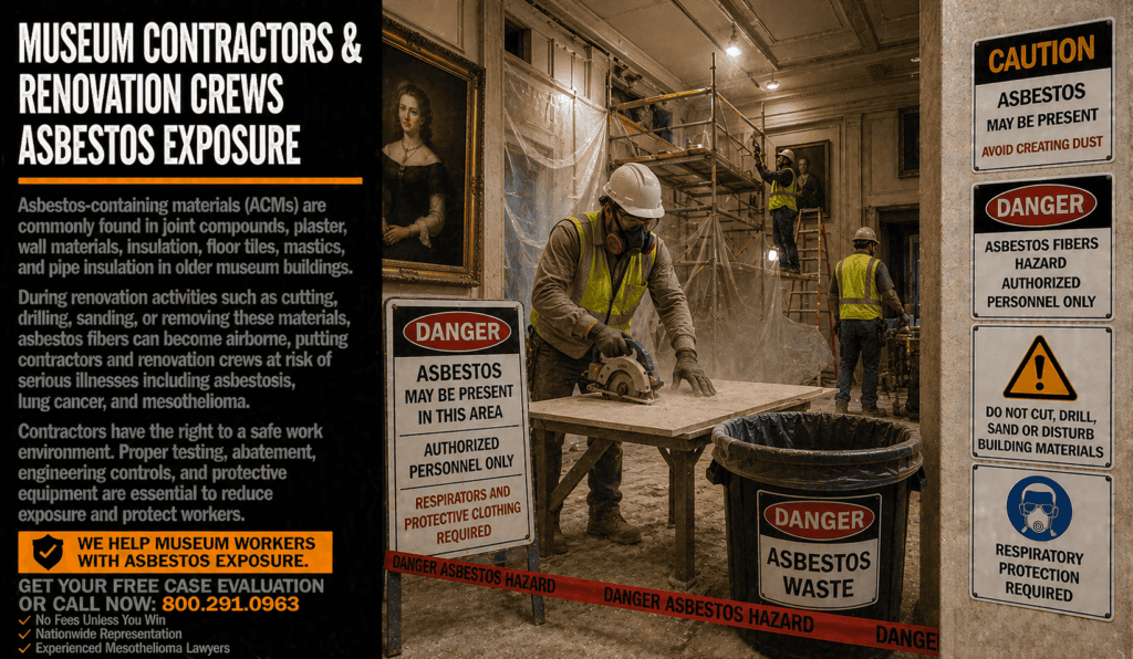 Museum Contractors & Renovation Crews Asbestos Exposure Mesothelioma Lawsuit