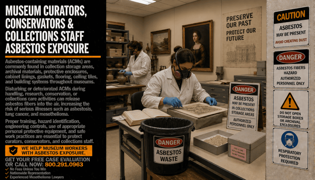 Museum Curators, Conservators & Collections Staff Asbestos Exposure Mesothelioma Lawsuit