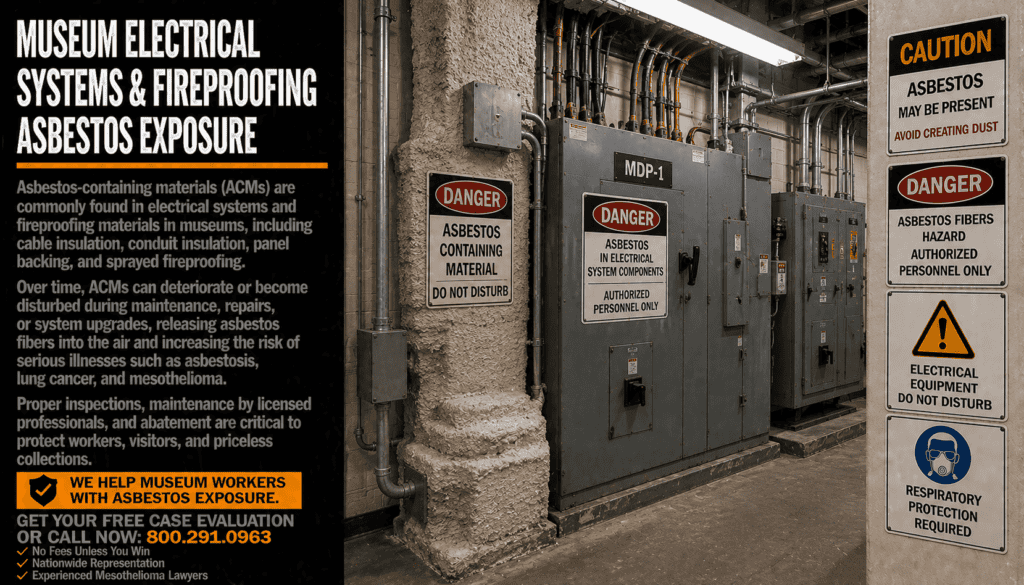 Museum Electrical Systems & Fireproofing Asbestos Exposure Mesothelioma Lawsuit