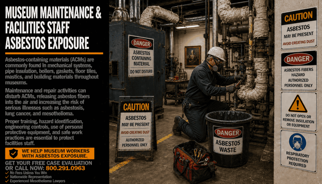 Museum Maintenance & Facilities Staff Asbestos Exposure Mesothelioma Lawsuit