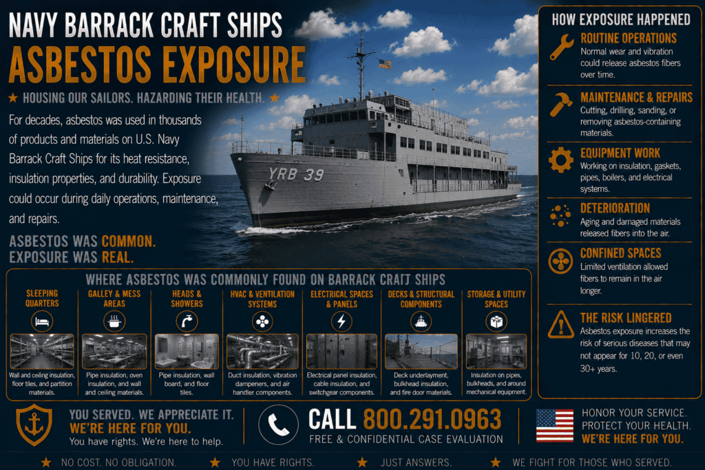 Navy Barrack Craft Ship Asbestos Exposure Mesothelioma Lawsuit Cancer