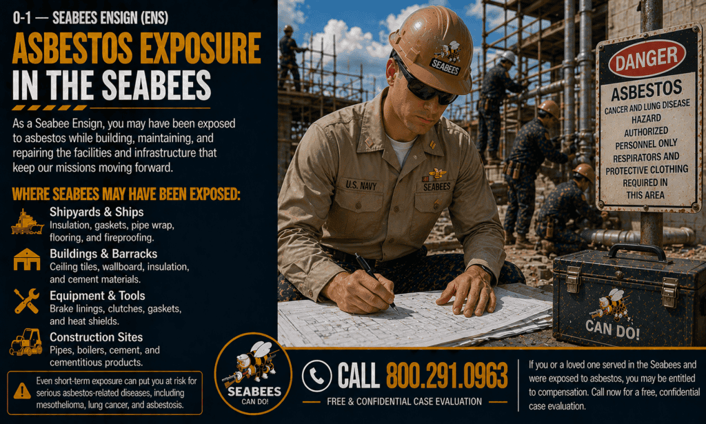 O-1 — Seabees Ensign (ENS) Asbestos Exposure Mesothelioma Lawsuit