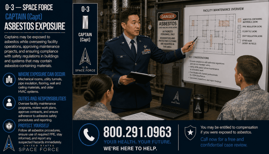 O-3 – Space Force Captain (Capt) Asbestos Exposure Mesothelioma Lawsuit