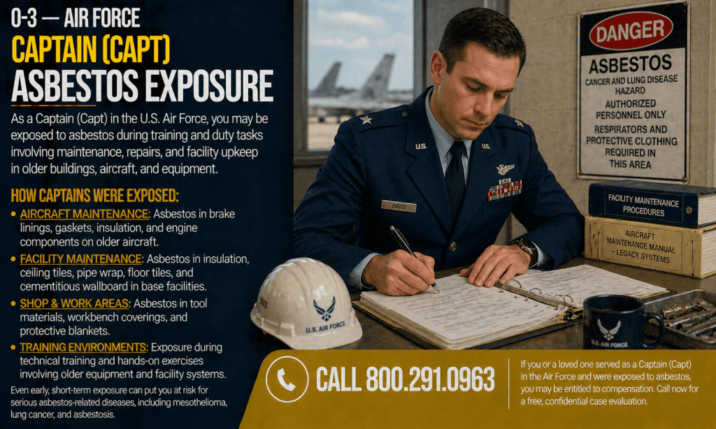 O-3 — Air Force Captain (Capt) Asbestos Exposure Mesothelioma Lawsuit