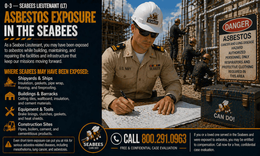 O-3 — Seabees Lieutenant (LT) Asbestos Exposure Mesothelioma Lawsuit