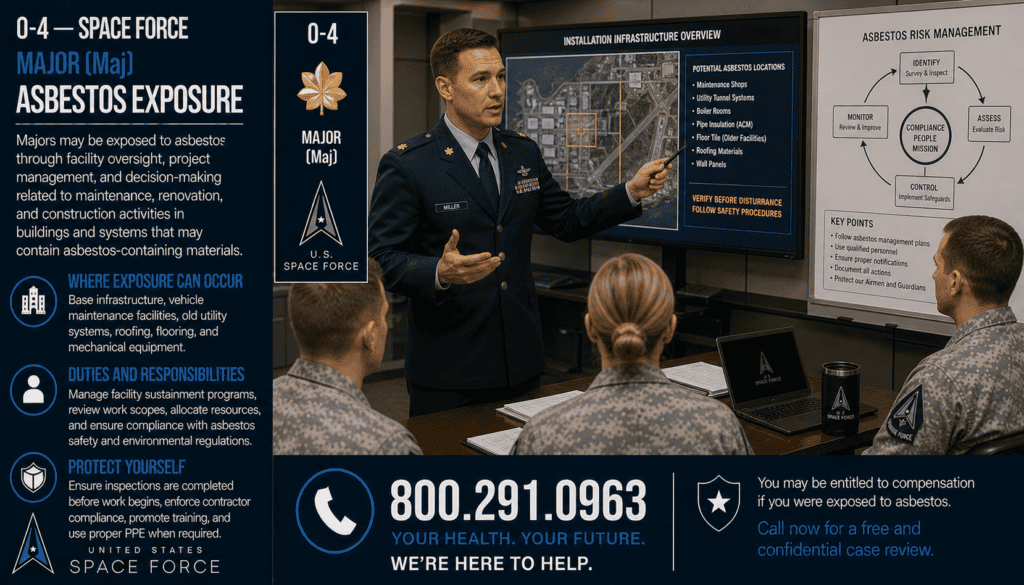 O-4 - Space Force Major (Maj) Asbestos Exposure Mesothelioma Lawsuit