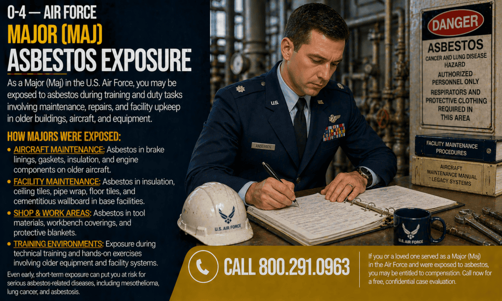 O-4 — Air Force Major (Maj) Asbestos Exposure Mesothelioma Lawsuit