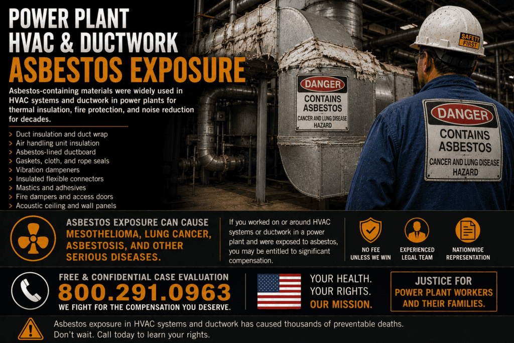 Power Plant HVAC & Ductwork Asbestos Exposure Mesothelioma Lawsuit