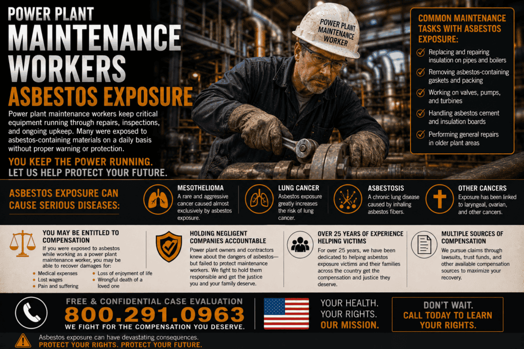 Power Plant Maintenance Workers Asbestos Exposure Mesothelioma Lawsuit