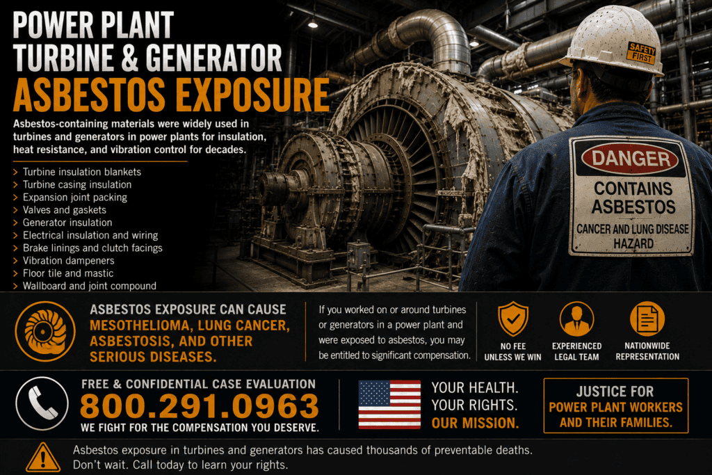 Power Plant Turbine & Generator Asbestos Exposure Mesothelioma Lawsuit