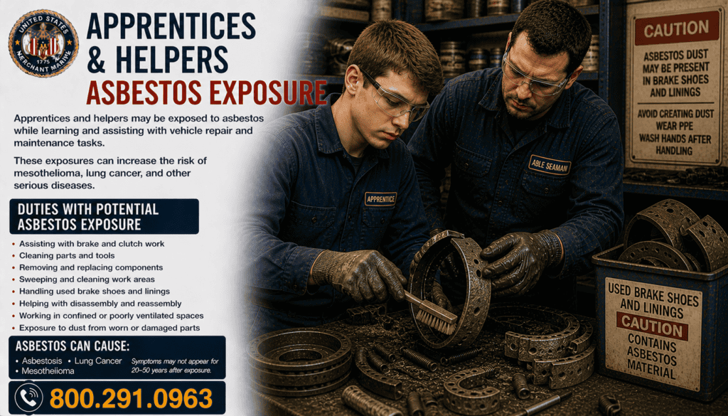 Repair Shop Apprentices & Helpers Asbestos Exposure Mesothelioma Lawsuit