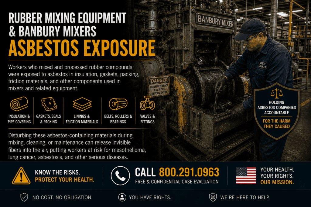 Rubber Mixing Equipment & Banbury Mixers Asbestos Exposure Mesothelioma Lawsuit