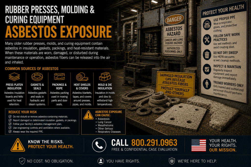 Rubber Presses, Molding & Curing Equipment Asbestos Exposure Mesothelioma Lawsuit