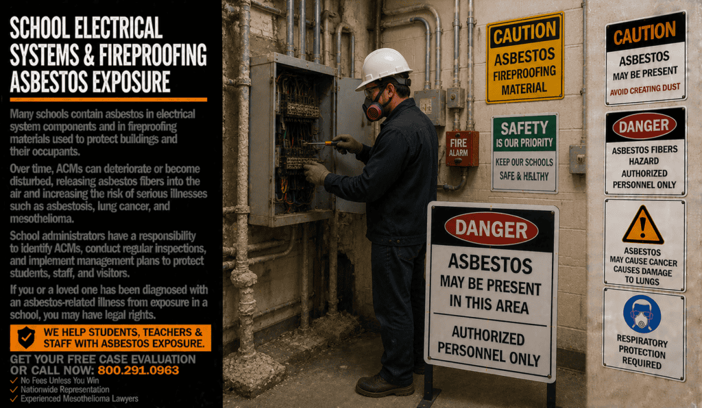 School Electrical Systems & Fireproofing Asbestos Exposure Mesothelioma Lawsuit