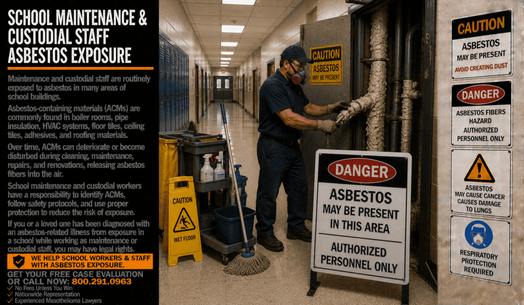 School Maintenance & Custodial Staff Asbestos Exposure Mesothelioma Lawsuit