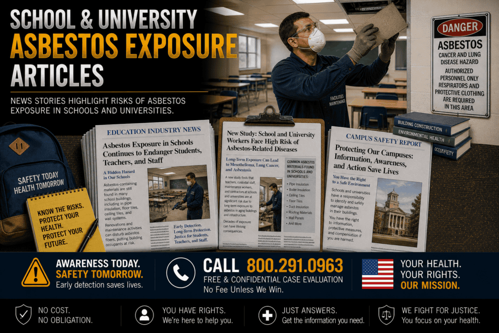 School and University Asbestos Exposure Articles Mesothelioma Lawsuit