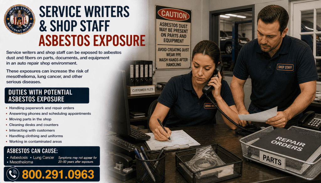 Service Writers & Shop Staff Asbestos Exposure Mesothelioma Lawsuit