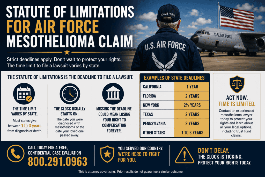 Statute of Limitations for Air Force Mesothelioma Claim Mesothelioma Lawsuit