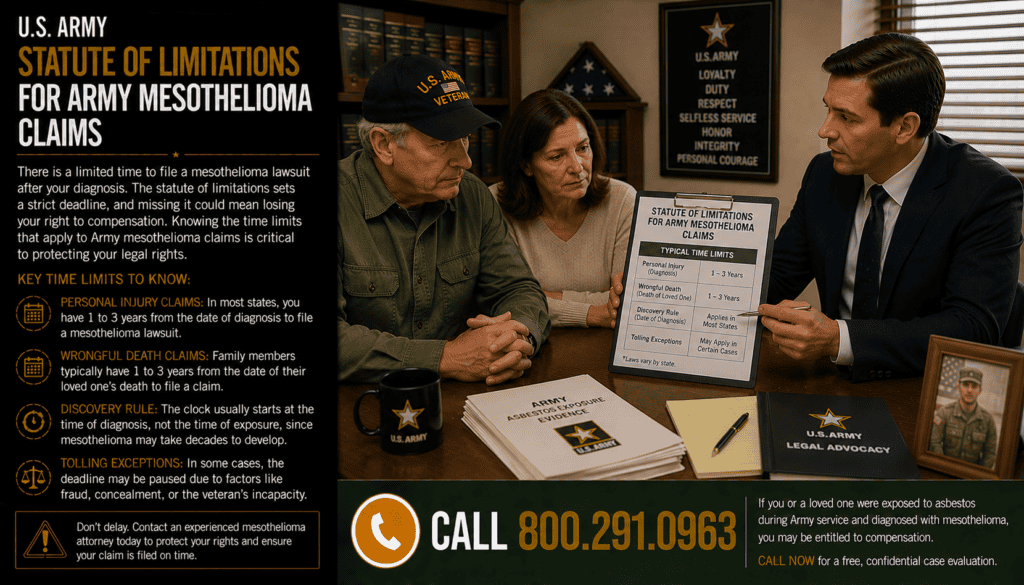 Statute of Limitations for an Army Mesothelioma Claim Cancer