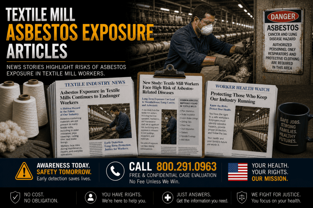 Textile Mill Asbestos Exposure Articles Mesothelioma Lawsuit