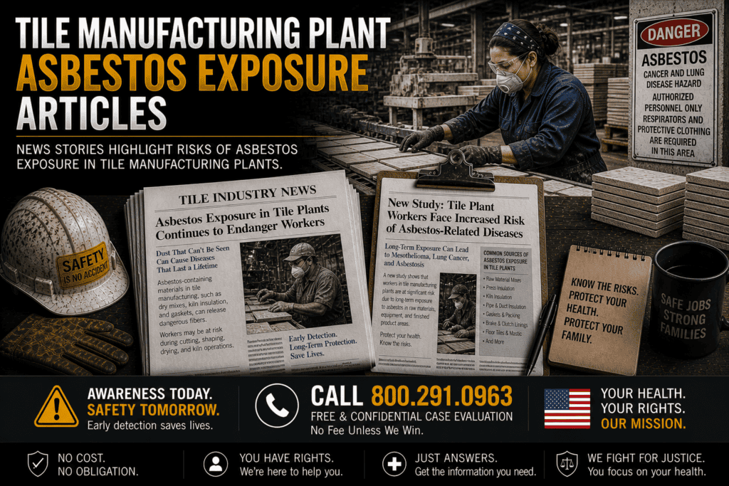 Tile Manufacturing Plant Asbestos Exposure Articles Mesothelioma Lawsuit