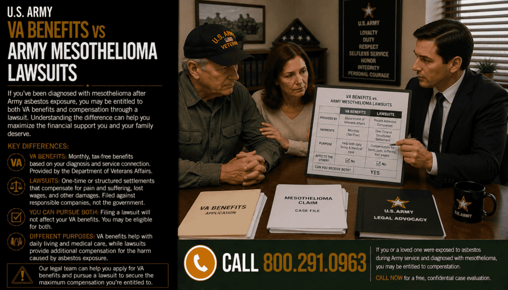 VA Benefits vs Army Mesothelioma Lawsuit - Asbestos Exposure in Military