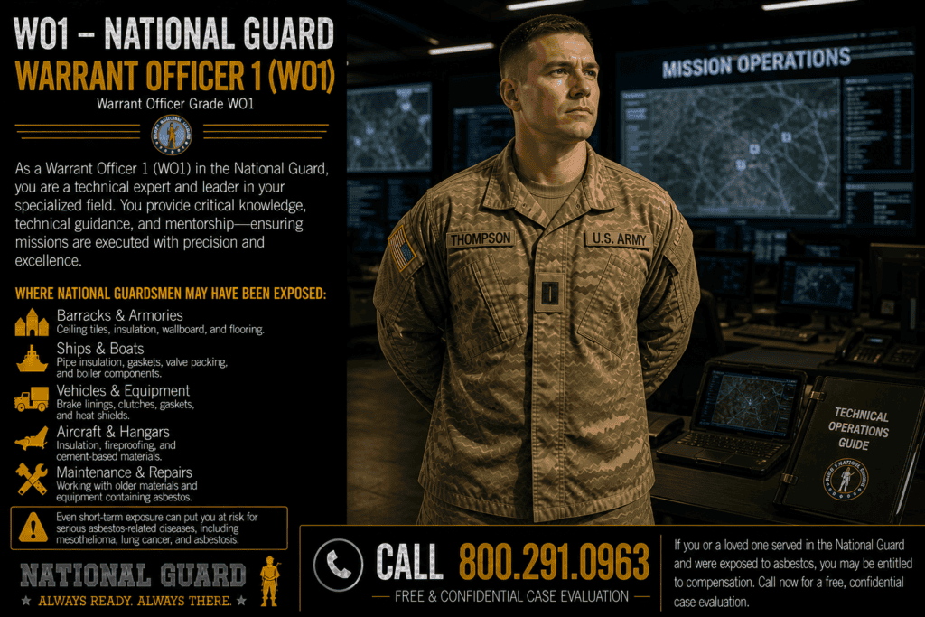 WO1 — National Guard Warrant Officer 1 Asbestos Exposure Mesothelioma Lawsuit