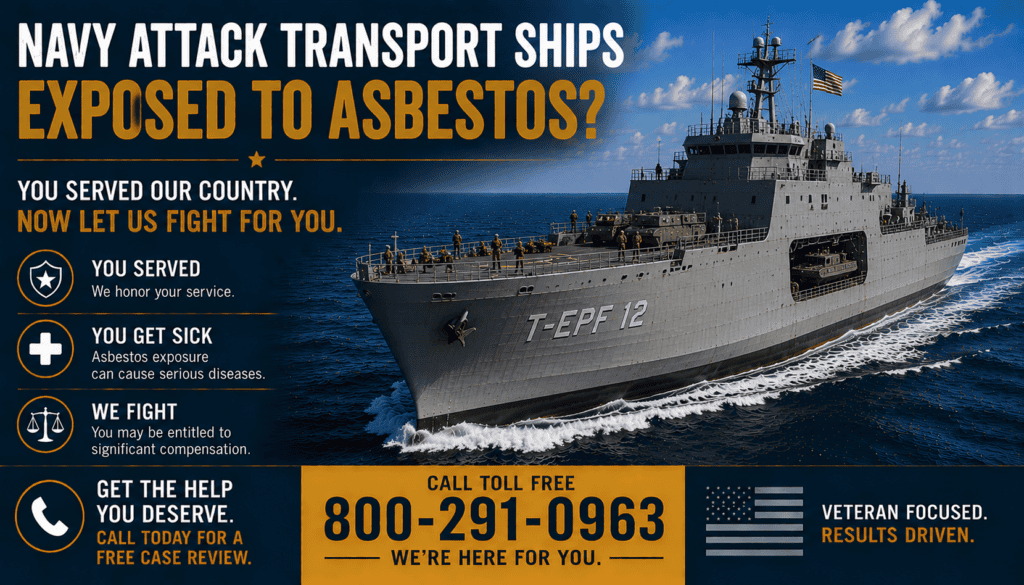 Navy Attack Transport Ship Asbestos Exposure Lawsuit - Mesothelioma Diagnosis