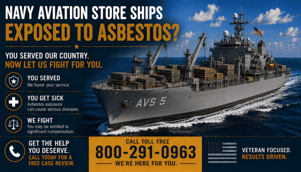 Navy Aviation Store Ship Asbestos Exposure Lawsuit - Mesothelioma Lung Cancer