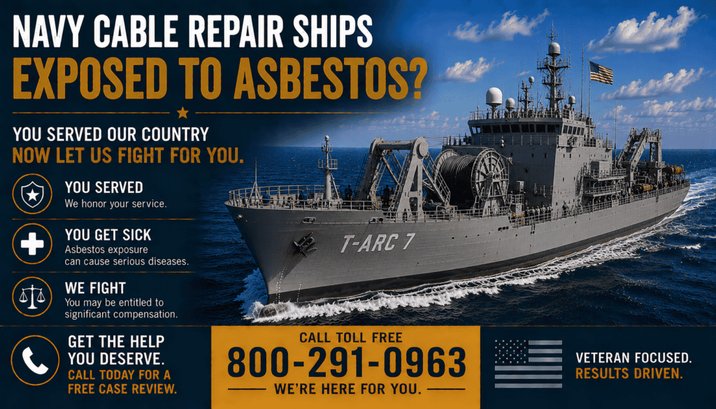 Navy Cable Repair Ship Asbestos Exposure Lawsuit - Mesotheliomahelp.center