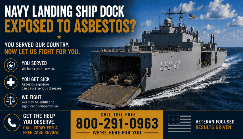 Navy Landing Ship Docks Asbestos Exposure Lawsuit - Mesothelioma Lung Cancer