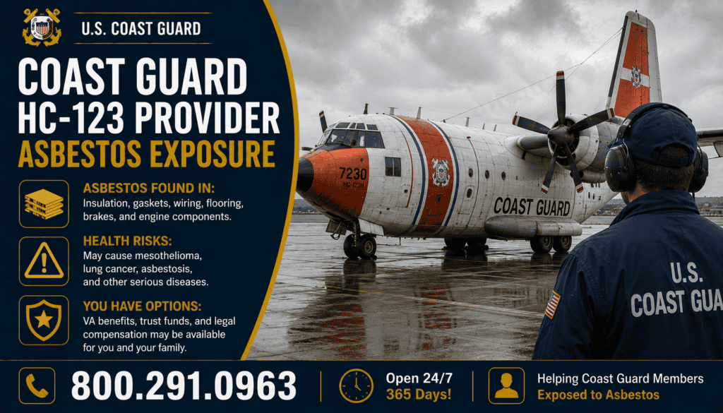 Coast Guard HC-123 Provider Asbestos Exposure Mesothelioma Claims Lawsuit