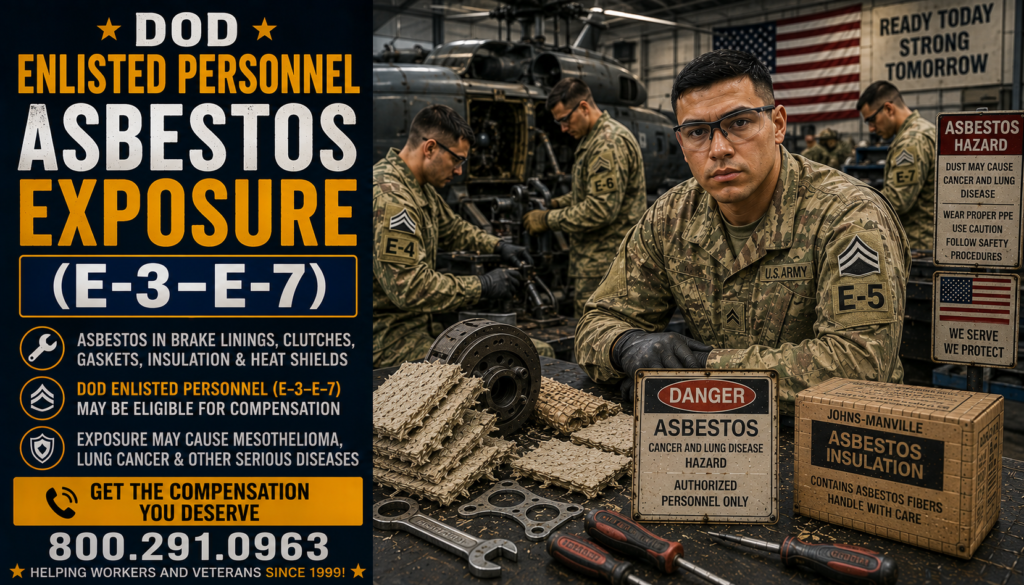 DOD Enlisted Personnel Asbestos Exposure (E-3–E-7)